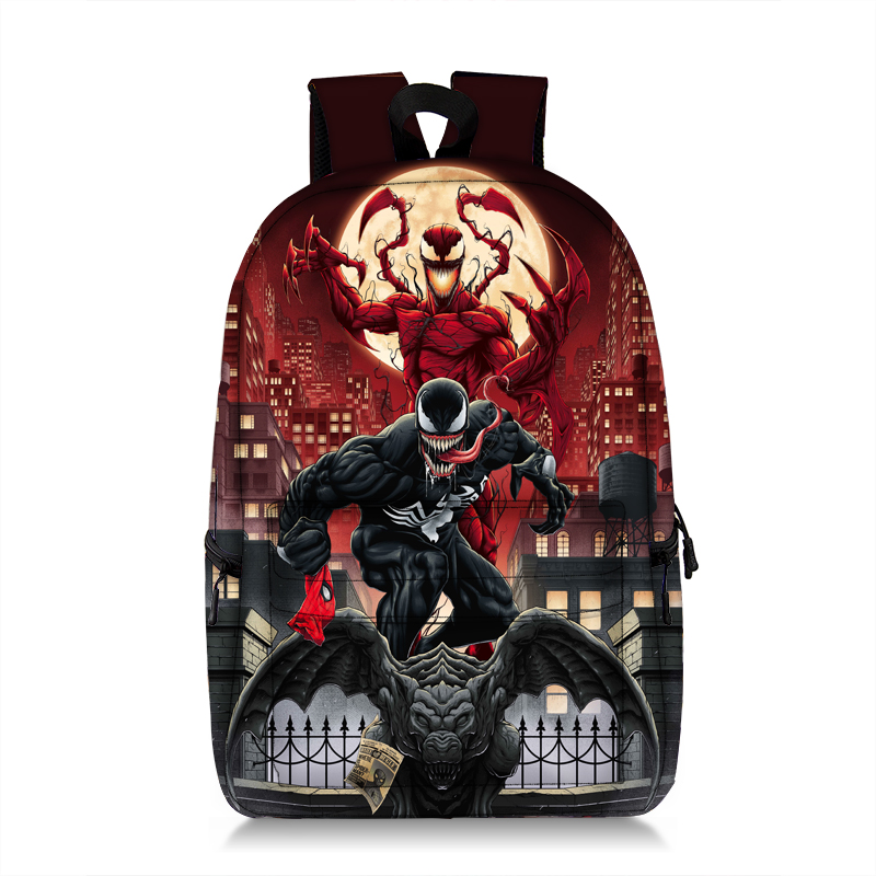 Venom Backpack Kids Venom Allover Print School Bag Zipper Side Pouches Ideal Gift
