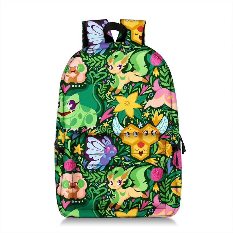 Pokemon Backpack Kids 17 inches Pokemon Anime School Bag Allover Print Ideal Present