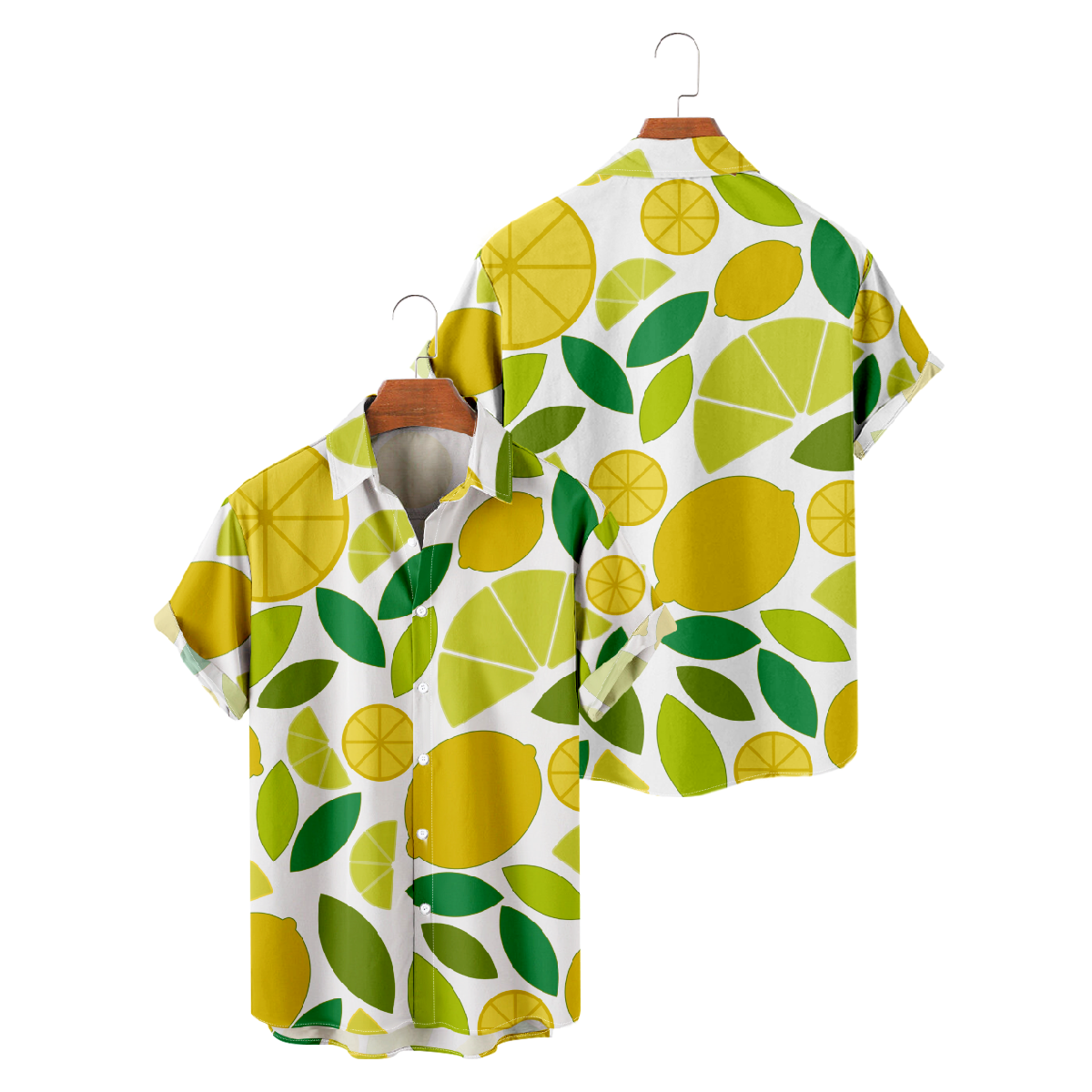 Lemon Button Up Shirt Hawaiian Shirt Men's Short Sleeve Shirt Summer Tops