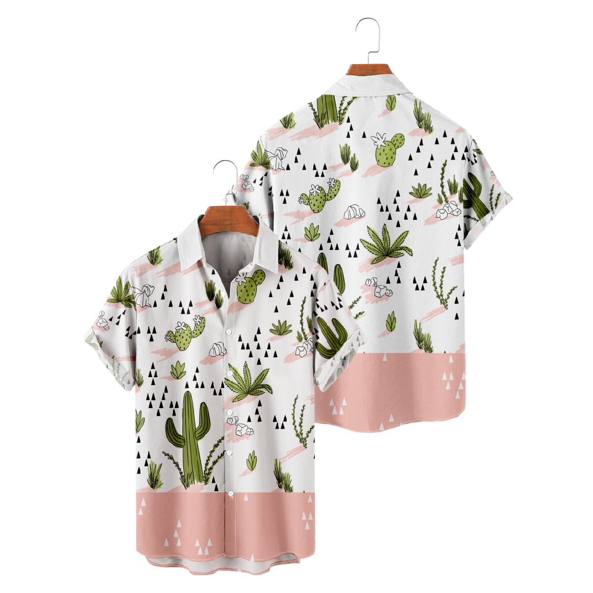Mens Cactus Print Button Up Shirt Cactus Desert Short Sleeve Shirt uhoodie Shirt