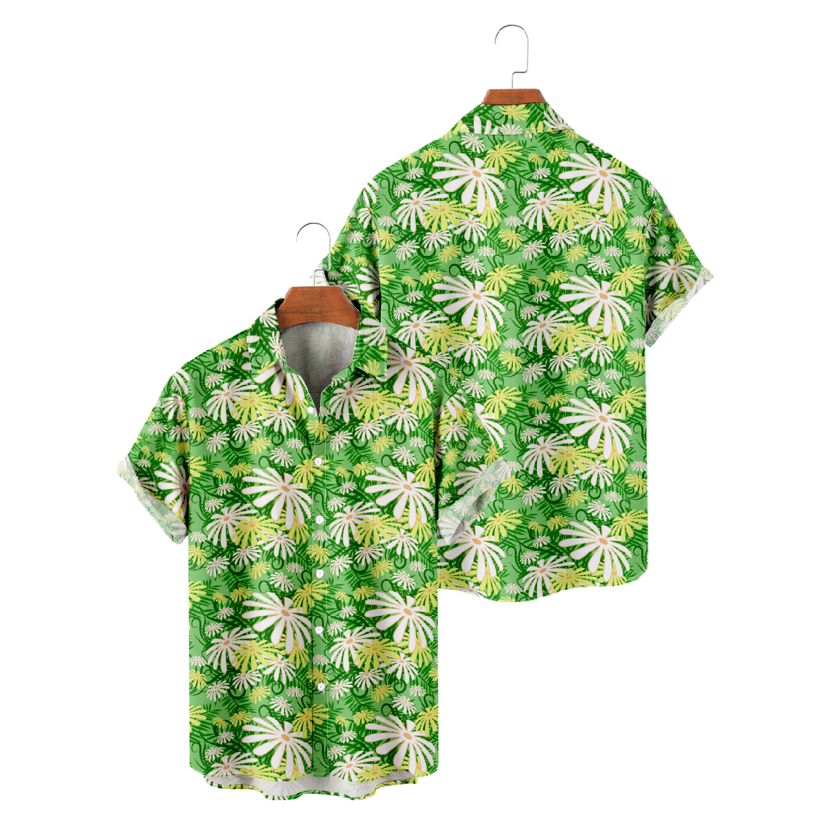 Meadow Flower Summer Shirt Mens Short Sleeve Shirt Button Up uhoodie Shirt