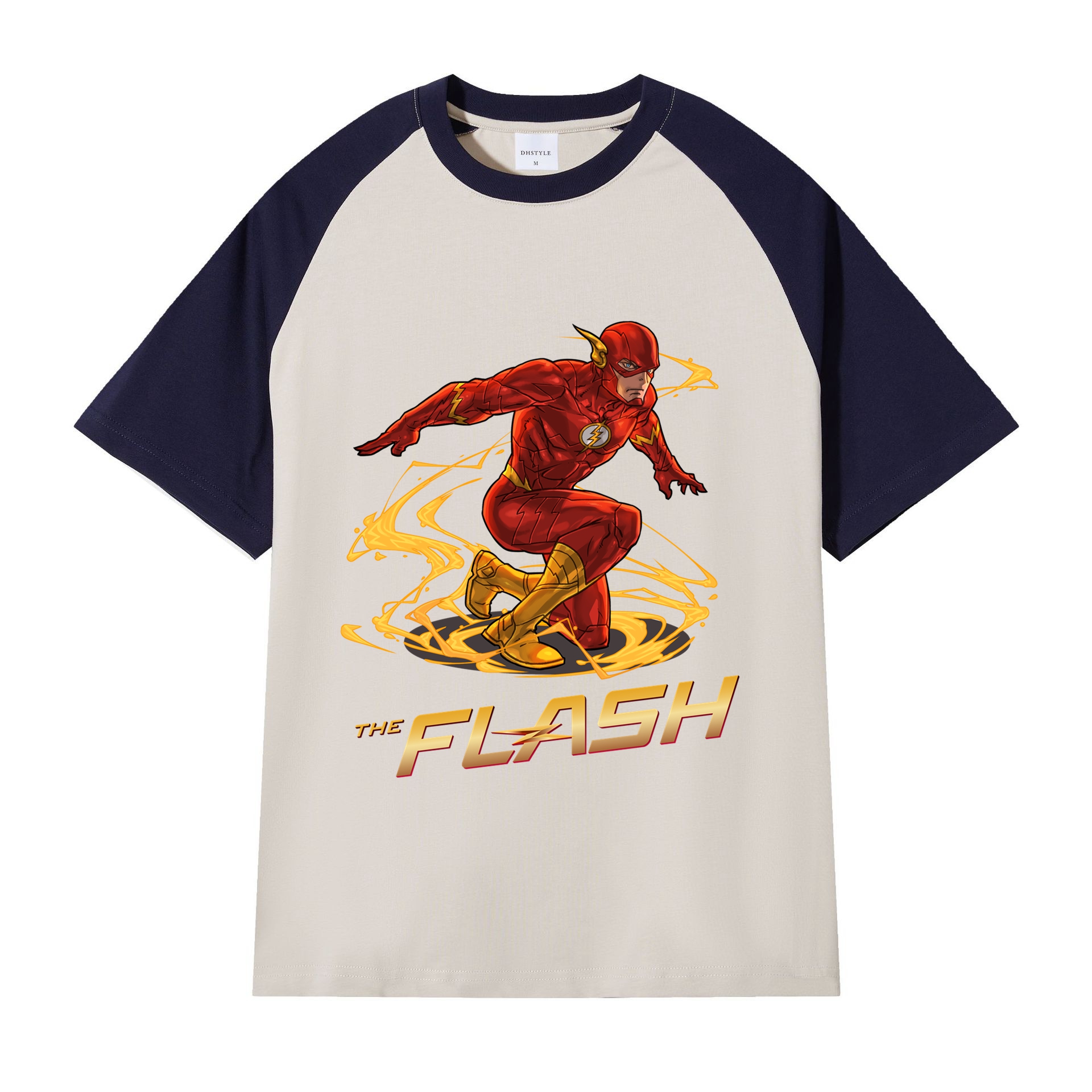 The Flash Summer Short Sleeves Tee Raglan Sleeves T Shirt Cotton Made