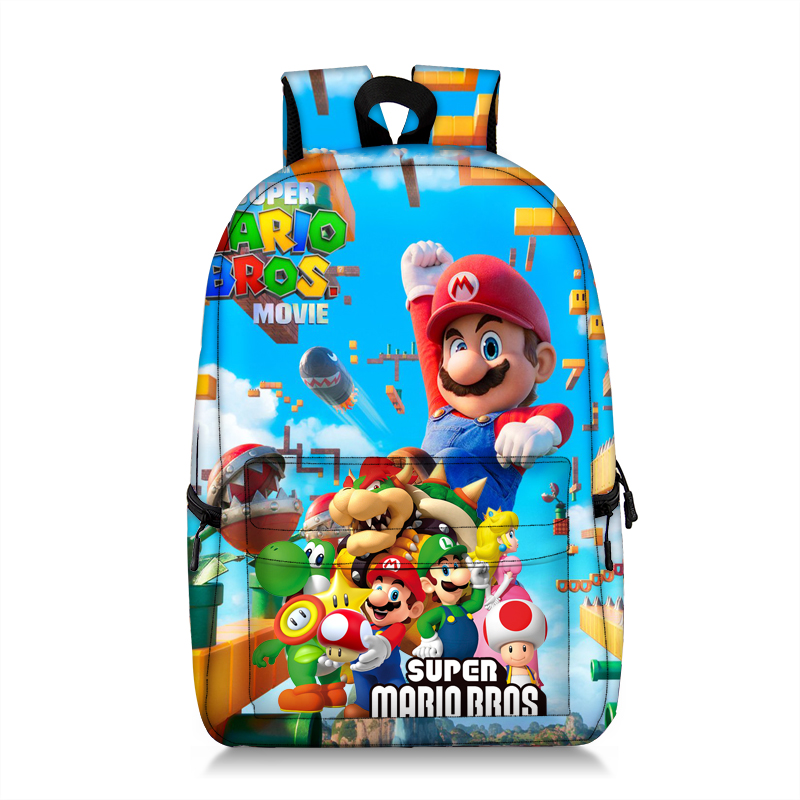 The Super Mario Bros. Backpack Kids 17" School Bag All Over Print Trending Merch