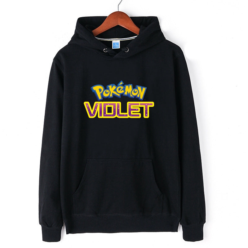 Pokemon Violet Hoodie Men's Outdoor Sweatshirt Cotton Merch