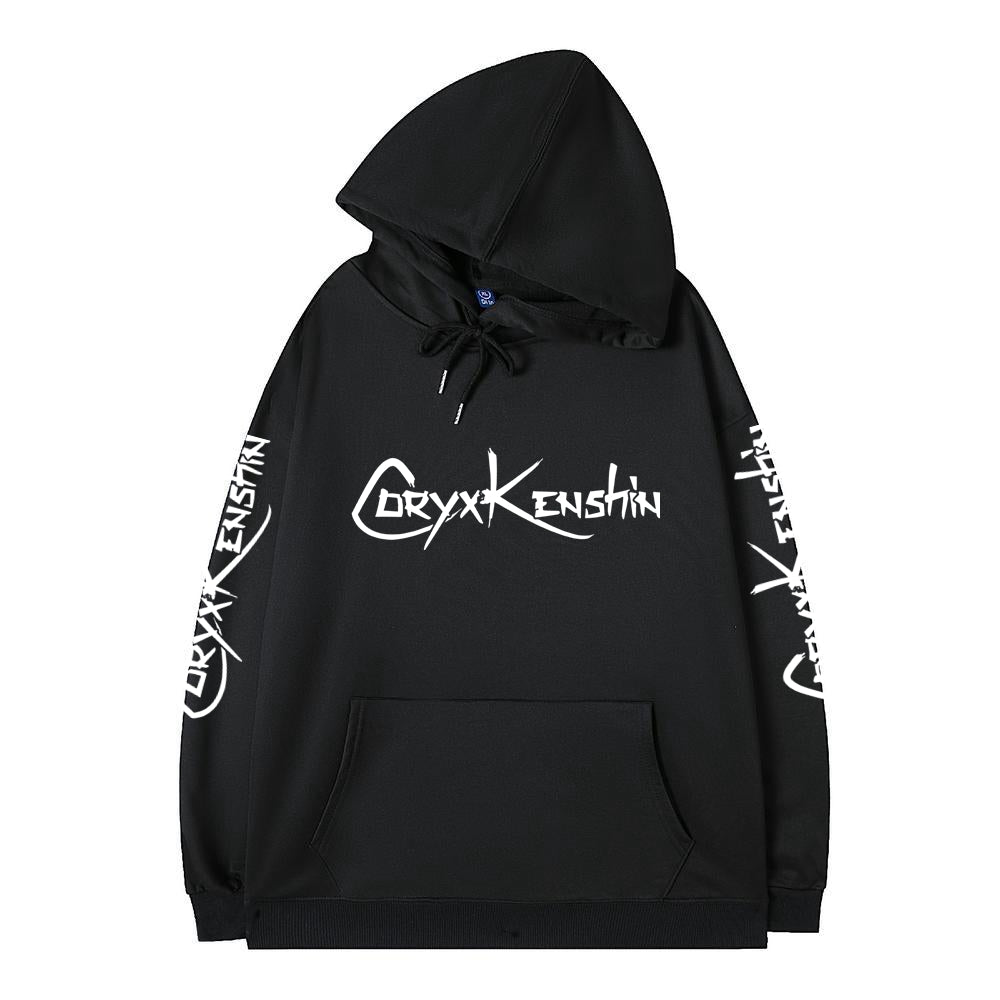 Letter CoryxKenshin Printed Hoodie Letter Printed On Sleeves Trendy Tops Ideal Gifts