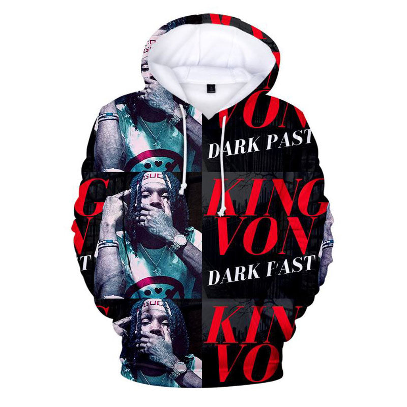 Unisex King Von 3D All Over Print Hoodie Sweater Pullover