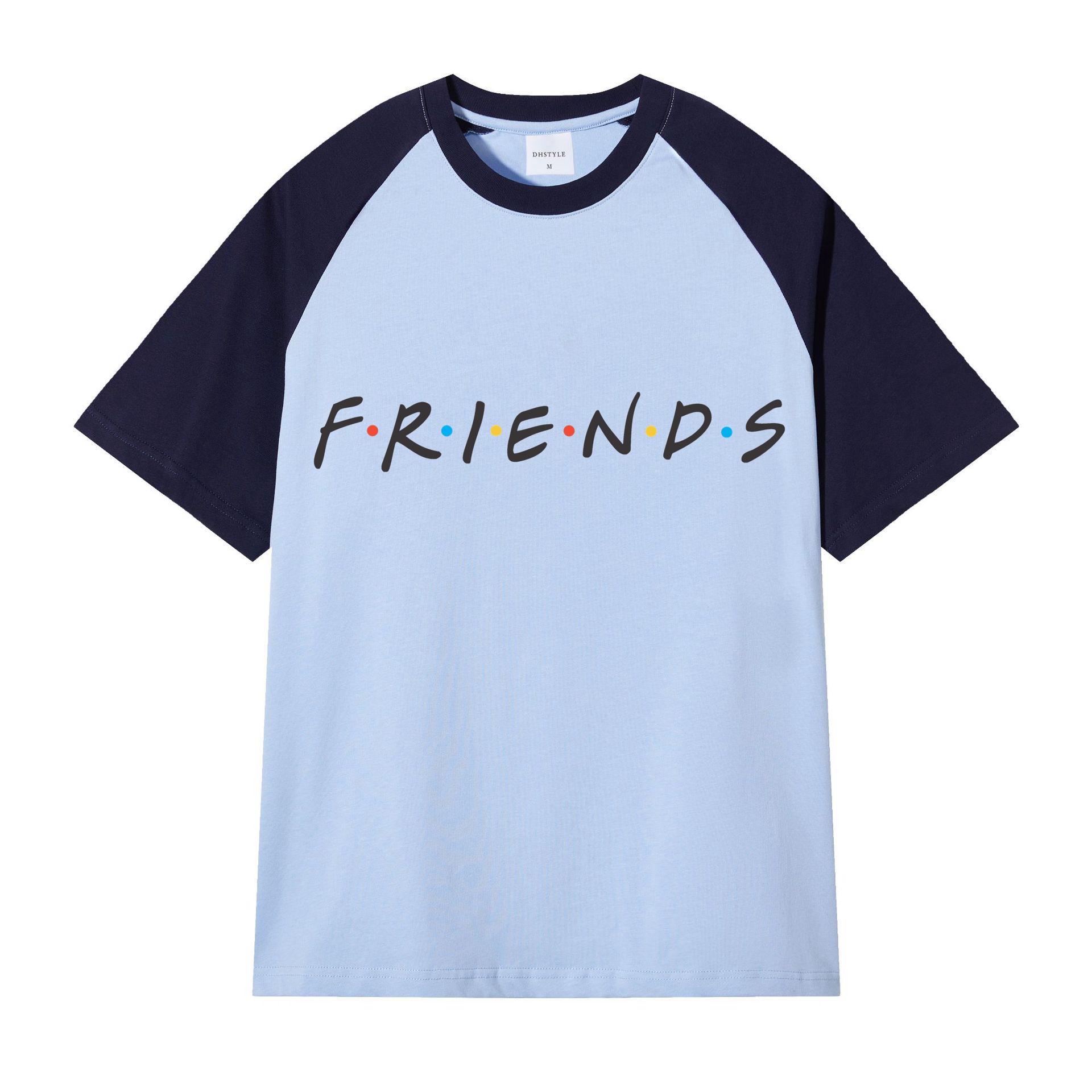 Friends Summer Drop Shoulder T Shirt Raglan Sleeves Tops Cotton Made