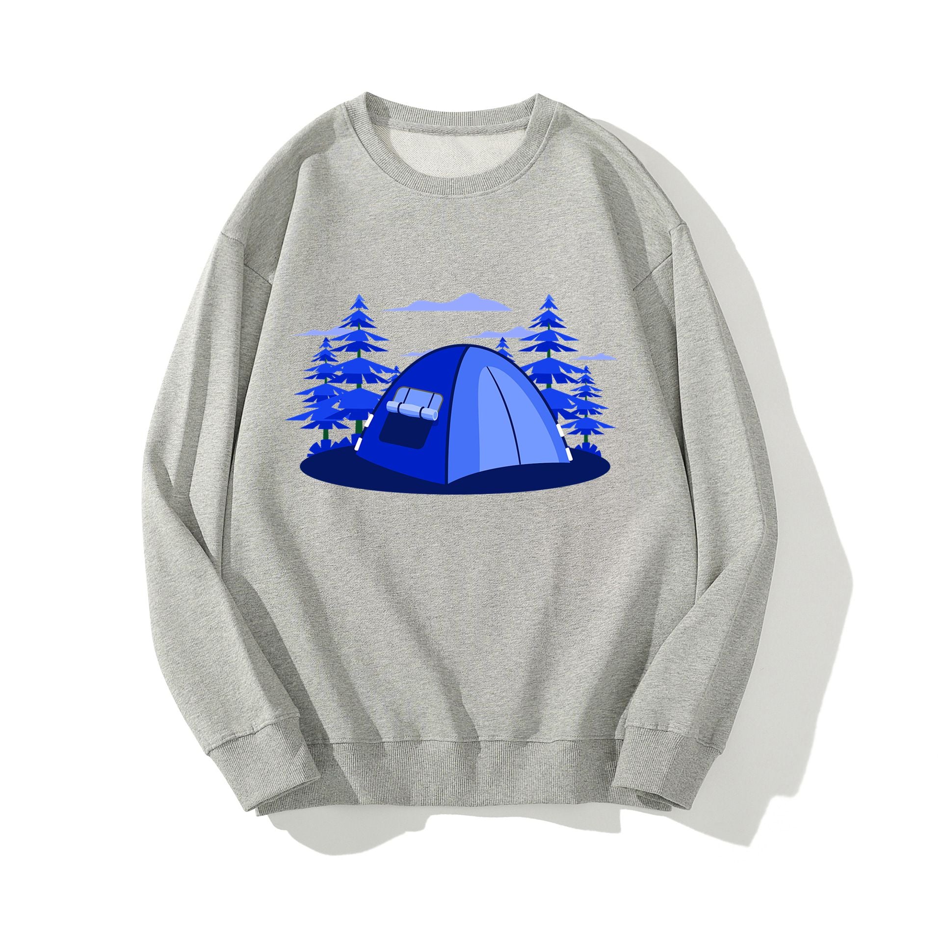 Camp Graphic Crew Neck Sweatshirt Cotton Sweater Winter Tops