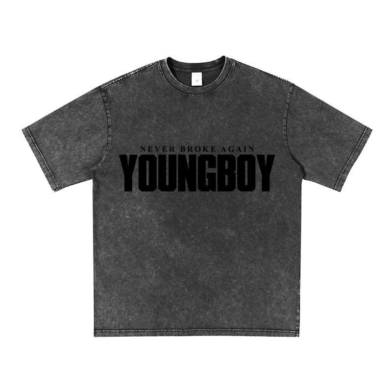 Youngboy Never Broke Again Short Sleeves T Shirt Washed Tee Oversized