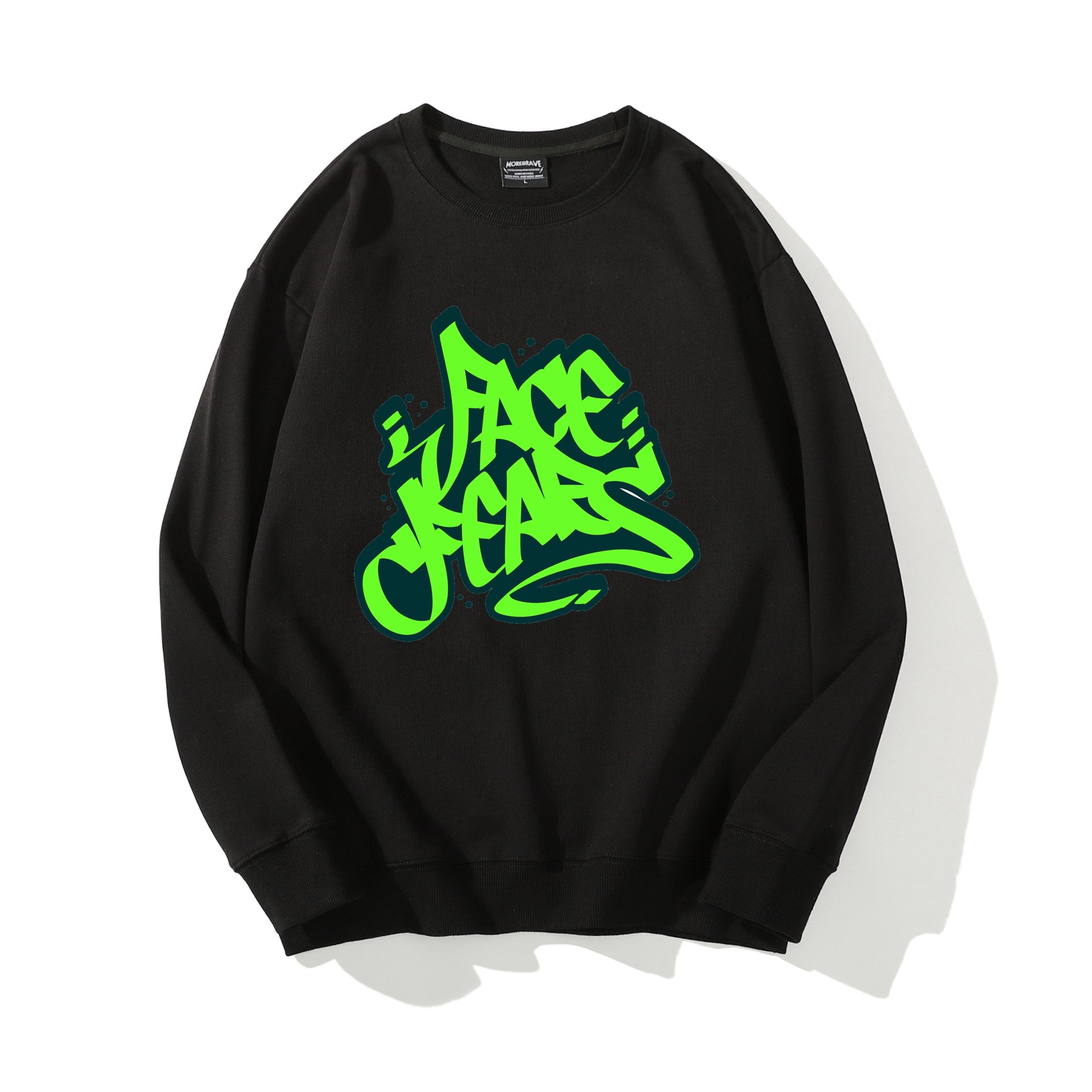 Men's Crewneck Sweatshirt Graffiti Face Fears Graphic Print Sweater