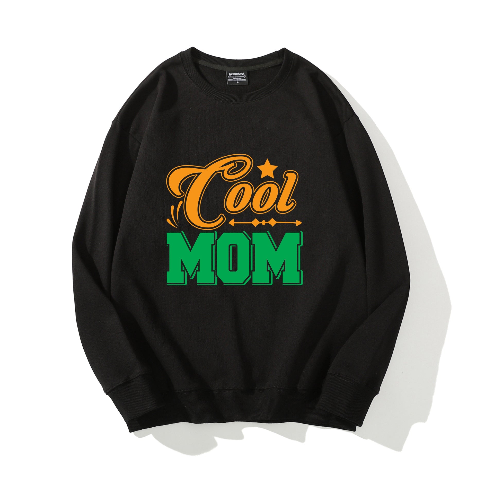Winter Cool Mom Crew Neck Sweatshirt for Men Cotton Tops Long Sleeves