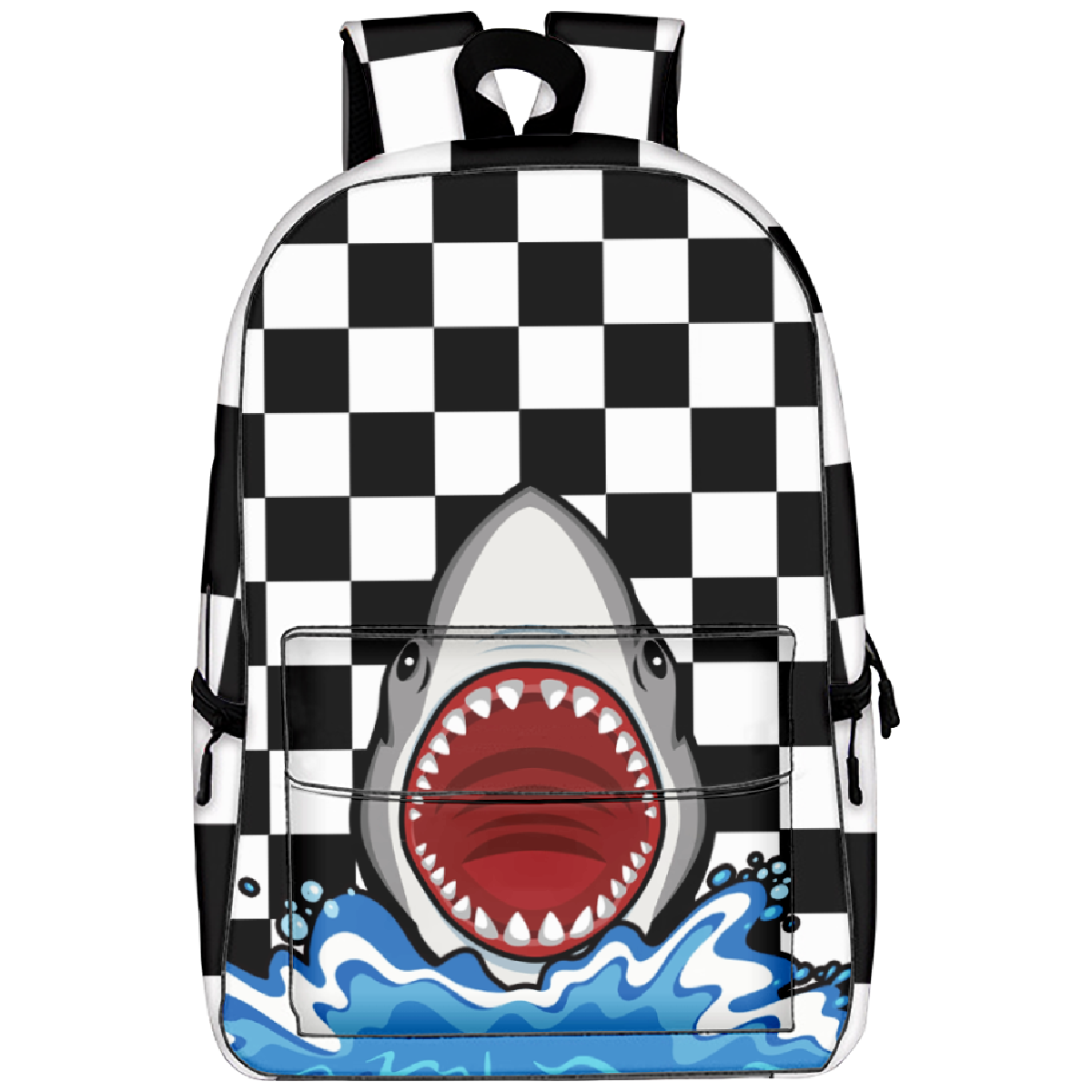 Shark Backpack Kids Allover Print School Bag Large Capacity Ideal Present