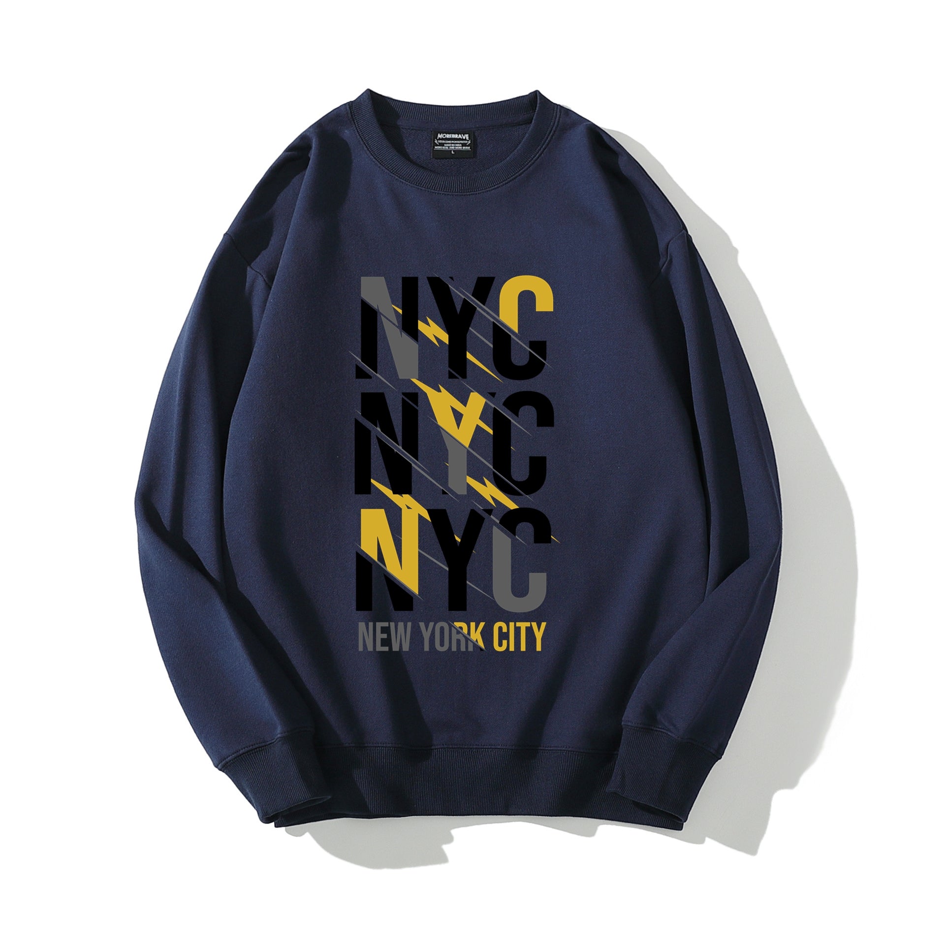 New York City Crewneck Sweatshirt Men's NYC Graphic Print Sweater Ideal Present