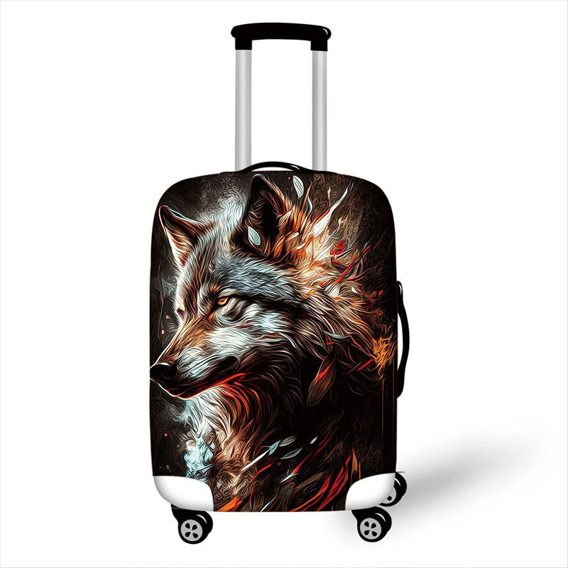 Wolf Suitcase Luggage Cover Protector Waterproof Anti-Dust Stretchable