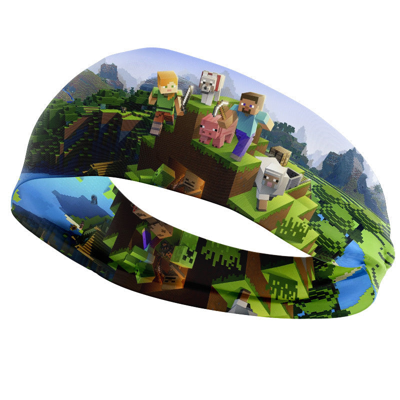 Minecraft Sports Headbands Quick Dry Headband Soft and Breathable