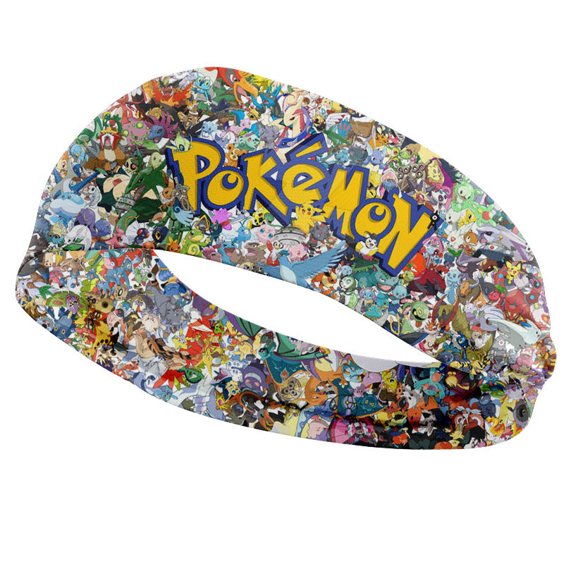 Pokemon Sports Headbands Quick Dry Headband Soft and Breathable Headband