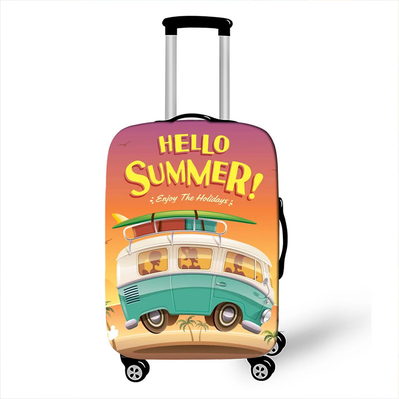Luggage Cover Suitcase Protector 3D Car Graphic Print Waterproof Anti-Dust Stretchable