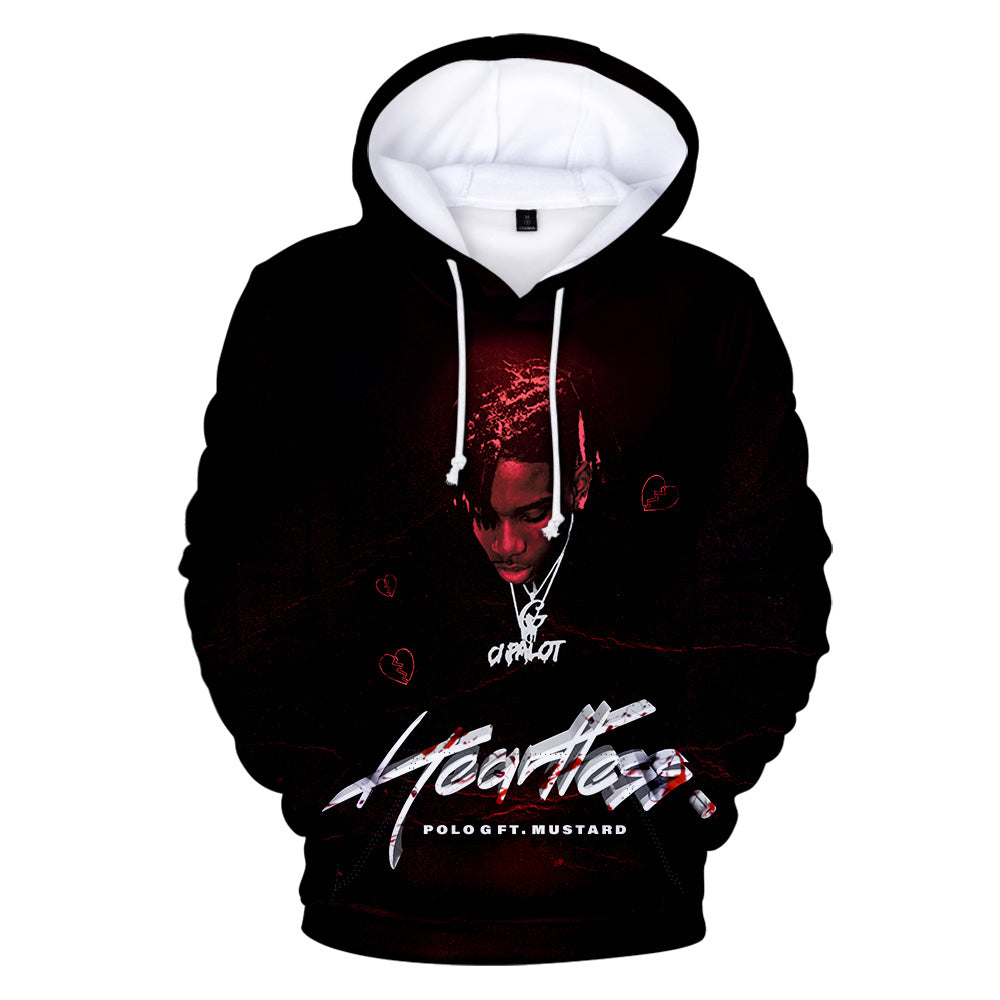Polo G Heartless Hoodie Pullover Pop American Singer Polo G Merch