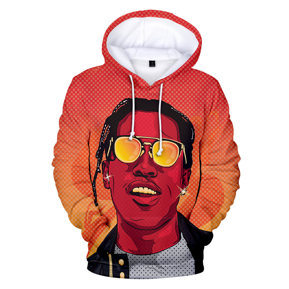 Rapper ASAP Rocky 3D Hoodie Streetwear Cool ASAP Rocky Merch Ideal Present