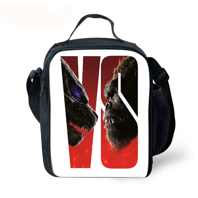 Godzilla Vs Kong Printed Student Backpack Kids School Book Bags Or Shoulder  Bag Or Pencil Bag Or Three-piece Set Children's Travelling Bag Gift