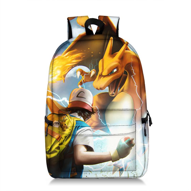Pokemon Charizard Backpack Kids 17 inches School Bag Allover Print