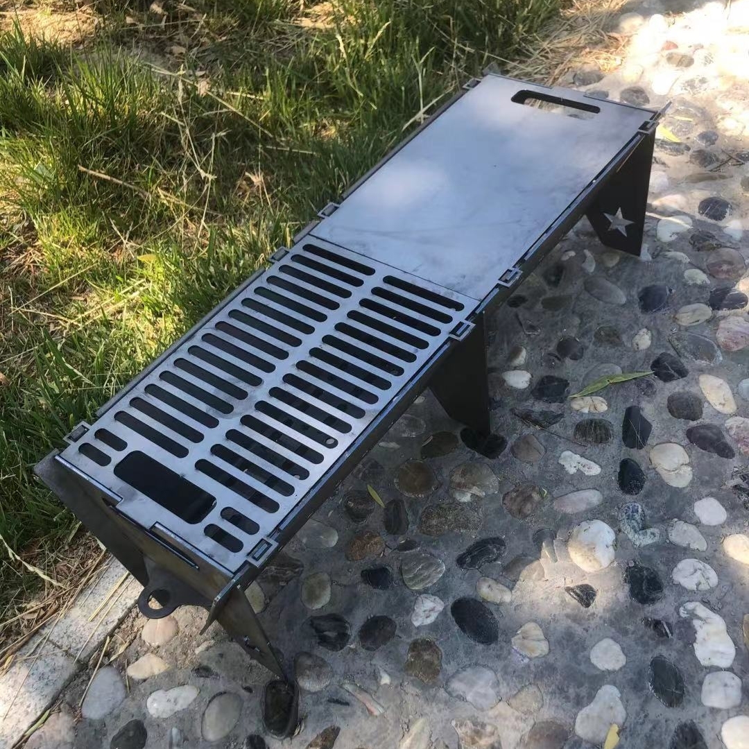 Detachable and Easy-to-Install Card-Type Barbecue Grill