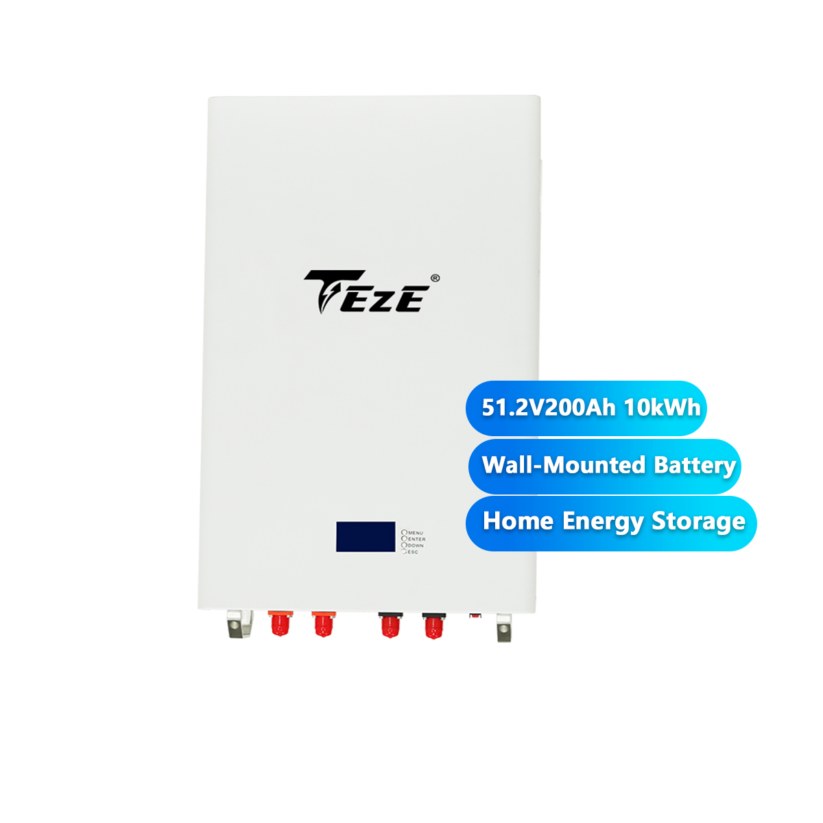 TezePower 48V 51.2V 200Ah 10kWh Powerwall LiFePO4 Battery Wall-Mounted ESS With Active Balancer-TezePower