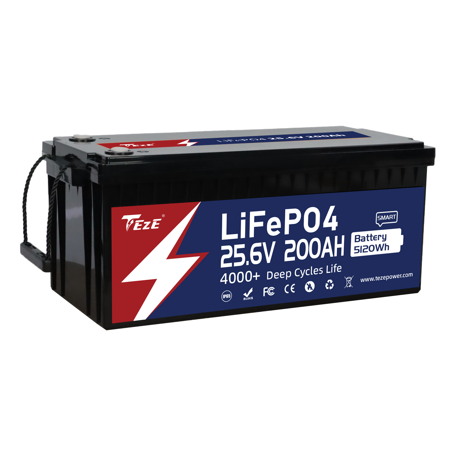 TezePower 24V 200Ah LiFePO4 Batterie with Bluetooth, Self-heating and  Active Balancer, Built-in 200A Daly BMS(Bluetooth Built-in Version)