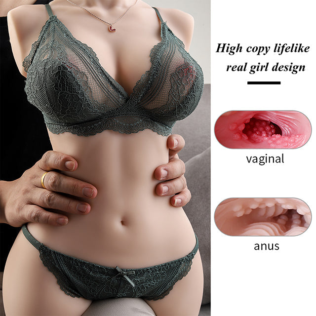Life-size sex doll torso with realistic features