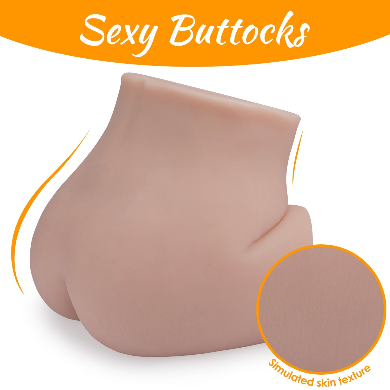 Olga Mini Sex Doll Torso - Close-up of buttocks, simulated skin texture