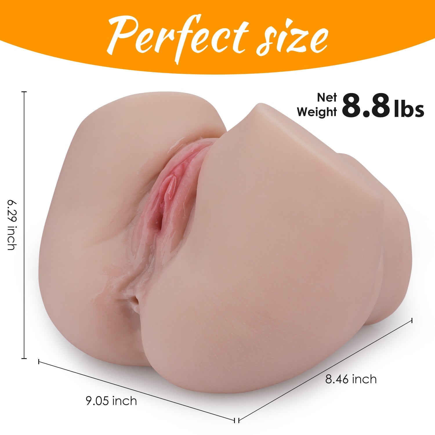 Olga Mini Sex Doll Torso with Dimensions
