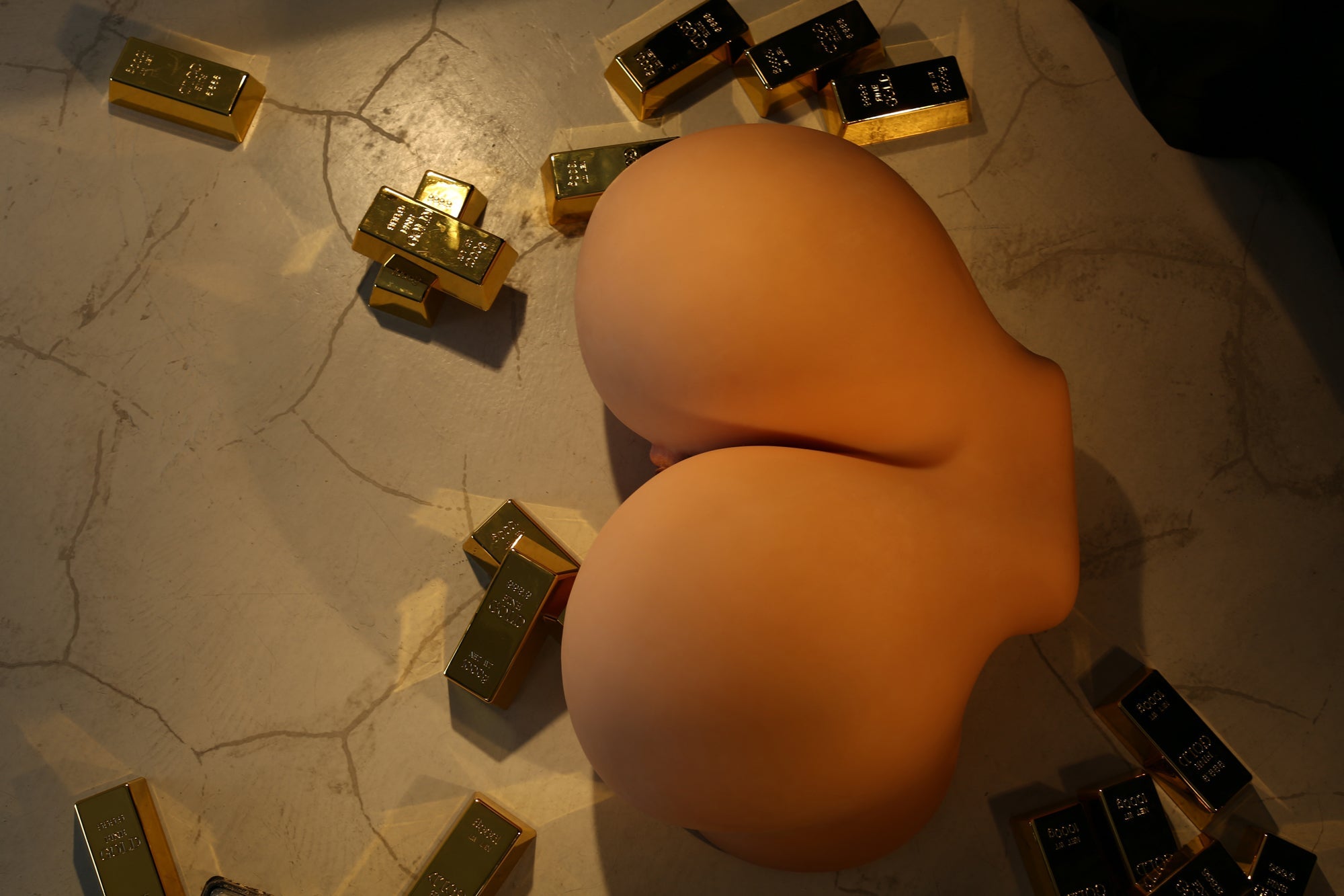 Erica sex doll torso and gold bars, luxurious