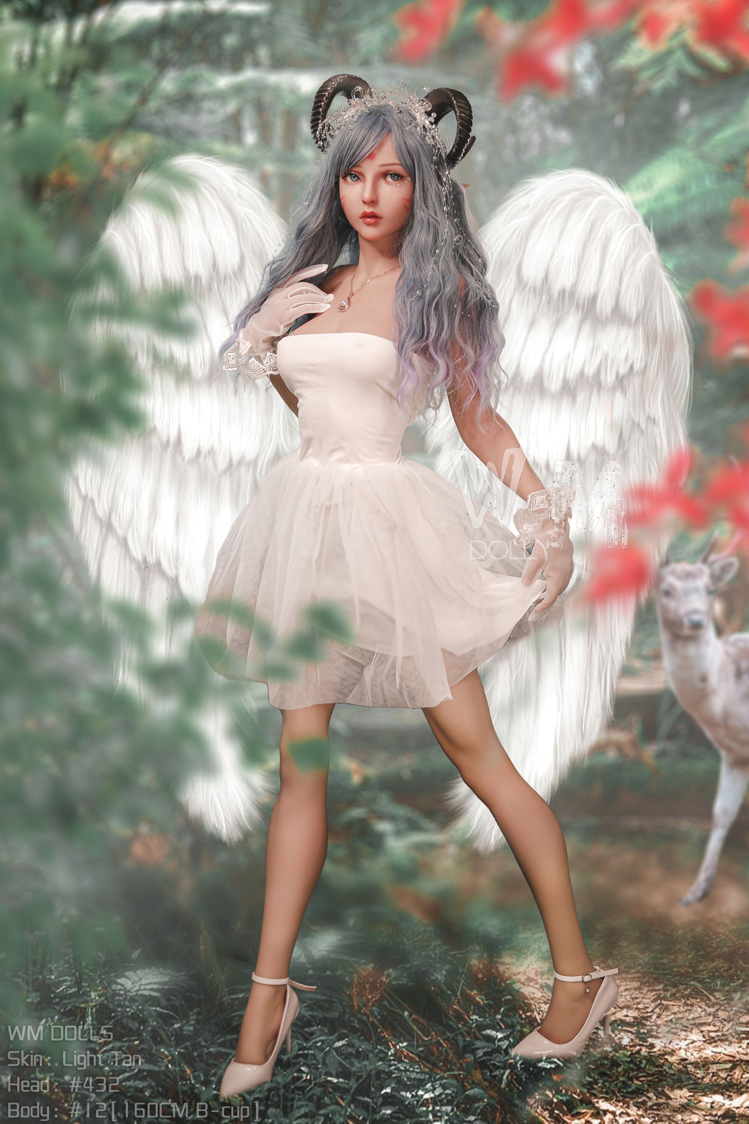 Simona TPE doll with angel wings and horns