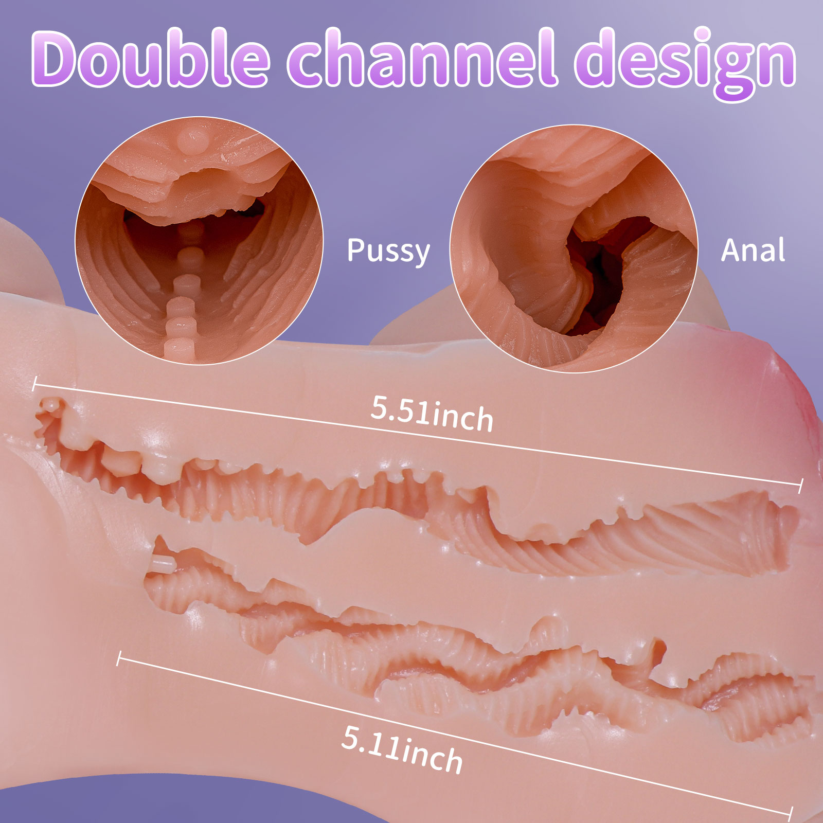 Luciana Auto Sex Doll Torso: Double Channel Design