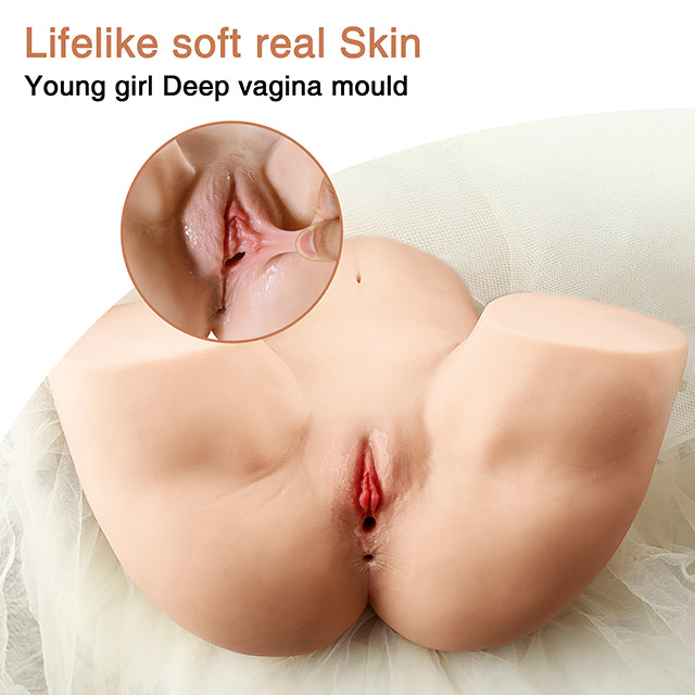 Realistic torso sex doll with deep vagina mold