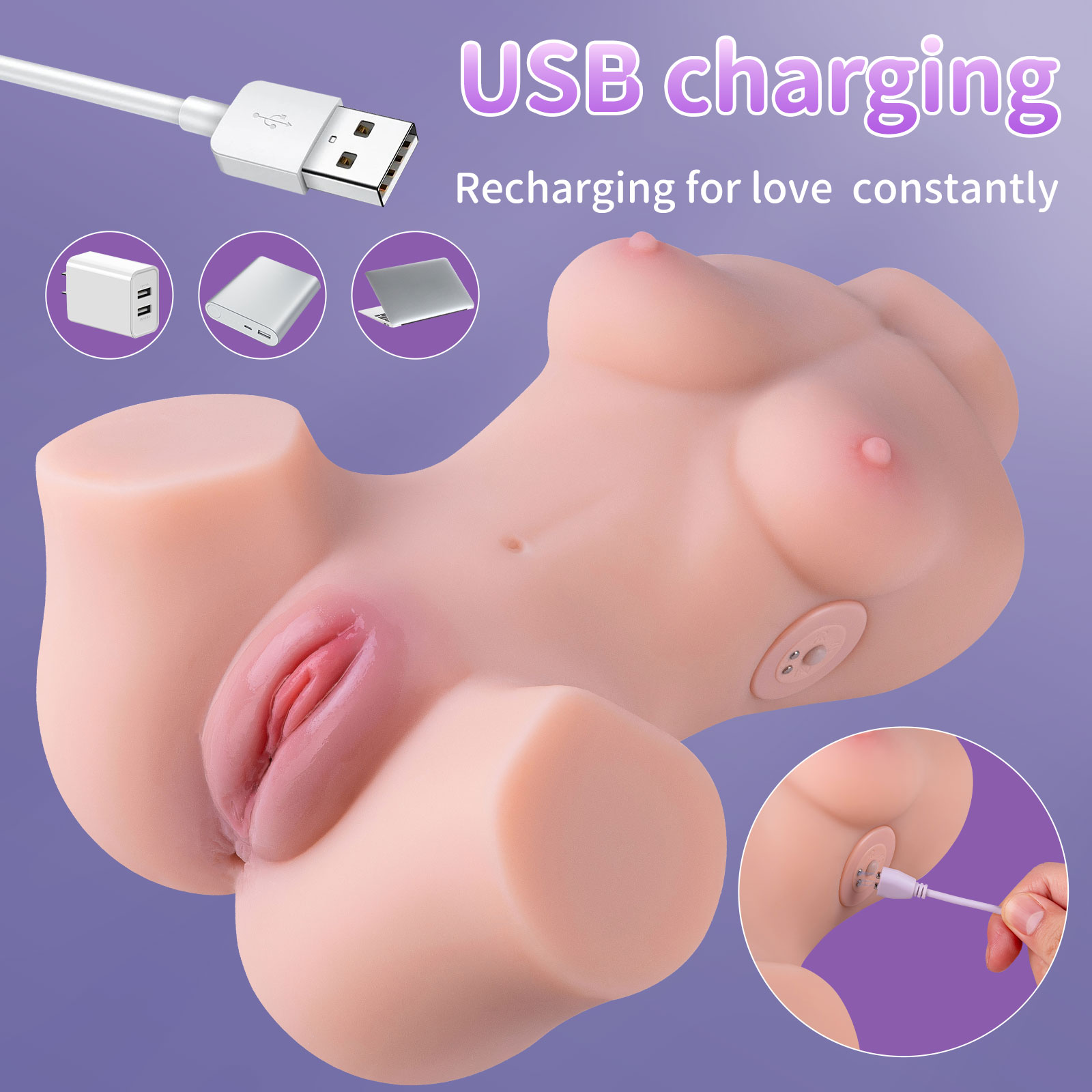 Luciana Auto Sex Doll Torso - USB Charging