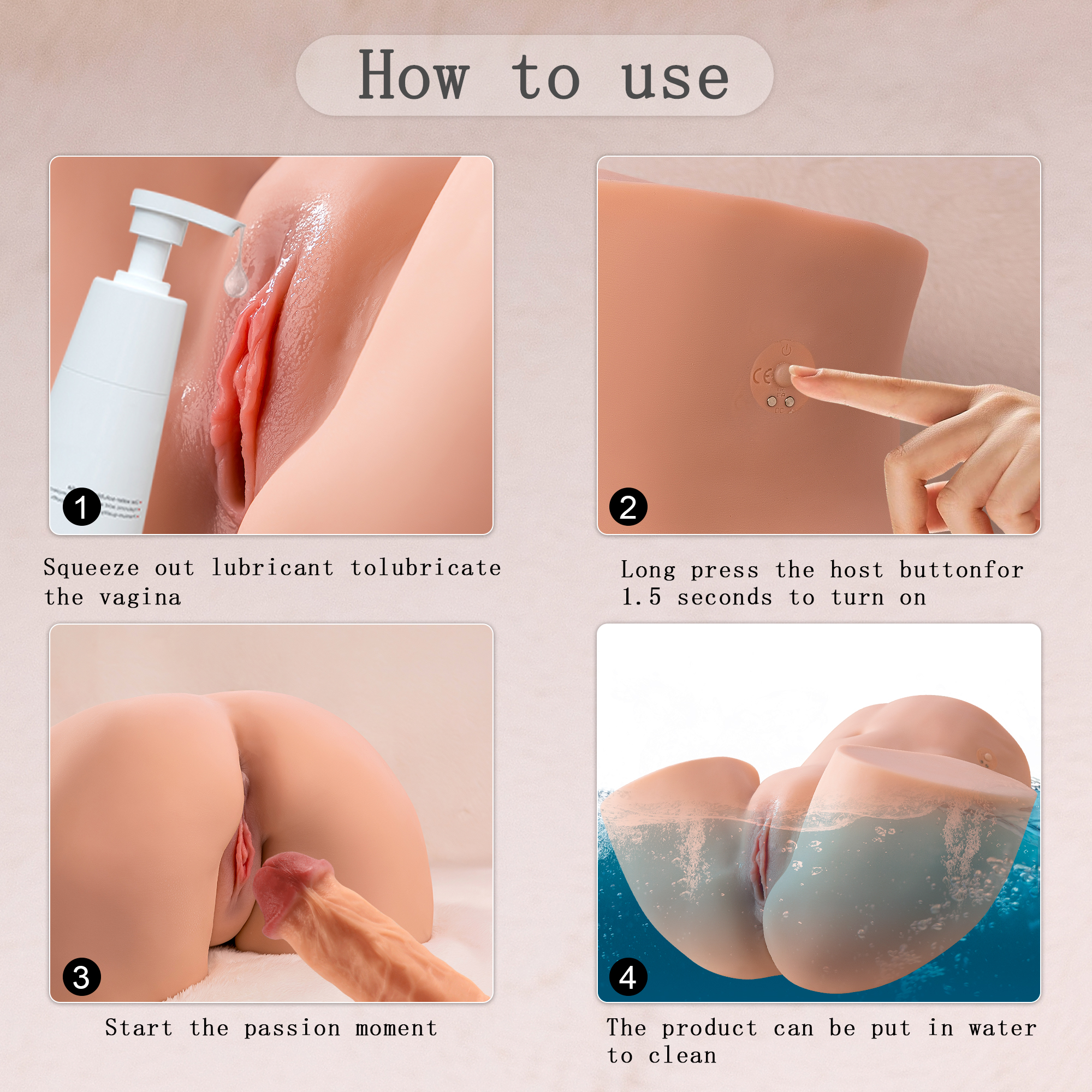 Michelle Auto - 23.8 LB Thrusting Big Ass Torso Sex Doll-Lilysuck