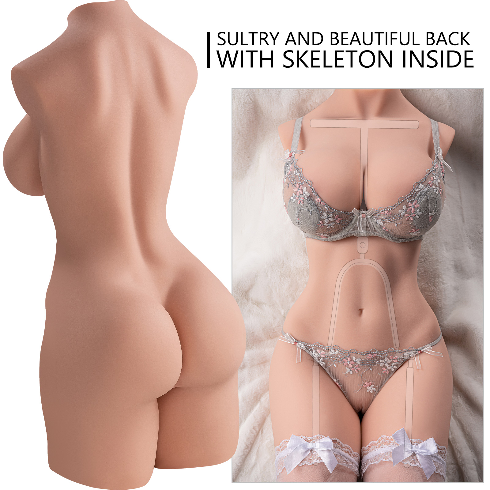 Erica 2.0 - 52.9LB Realistic Life-Size Torso Sex Doll-Lilysuck