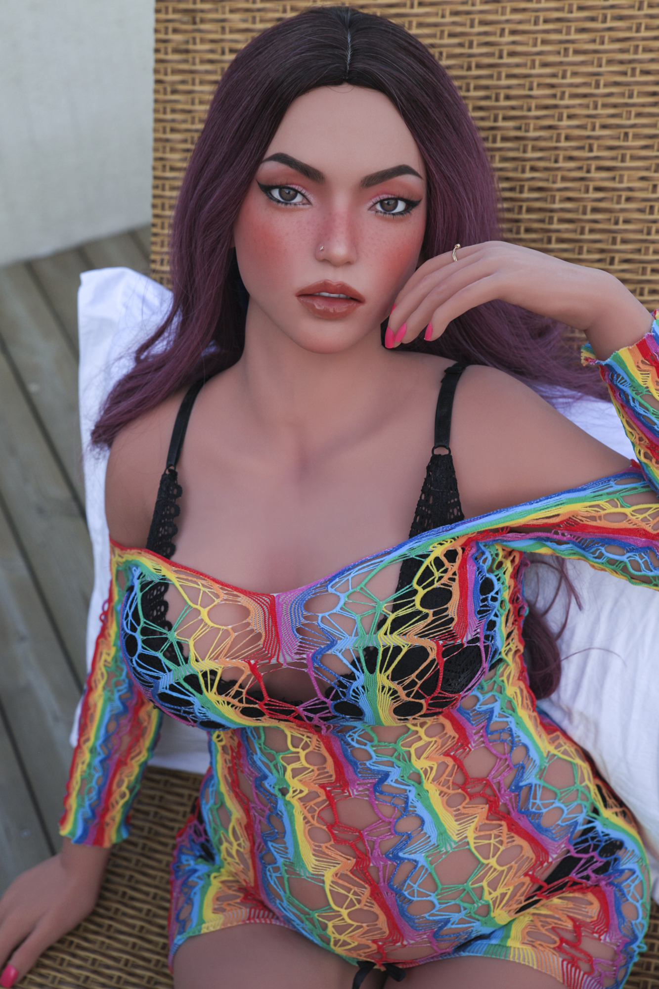 5ft/155cm E Cup Silicone Head&TPE Body Sex Doll - Ginny-Lilysuck