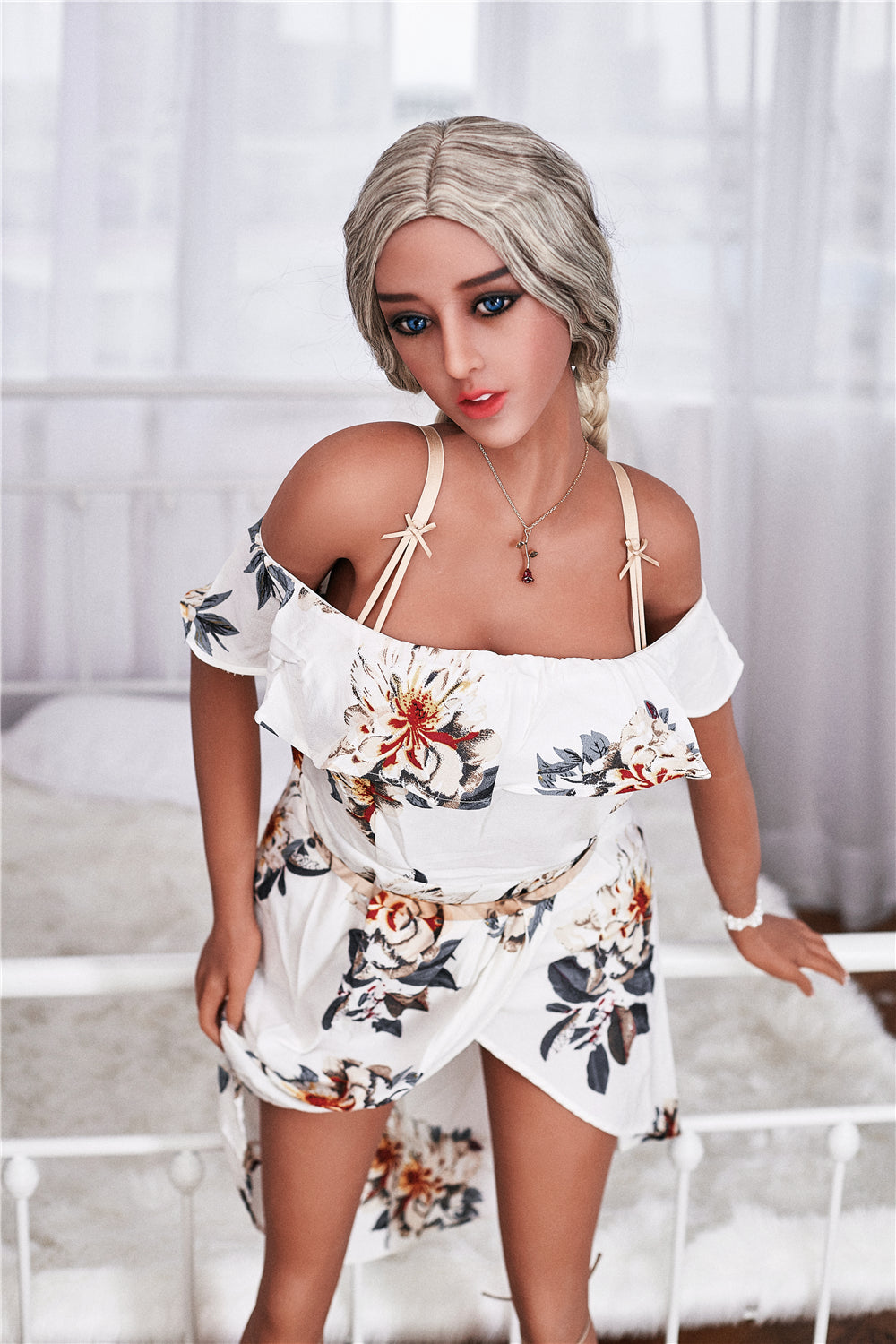 Cecelia TPE sex doll in floral dress