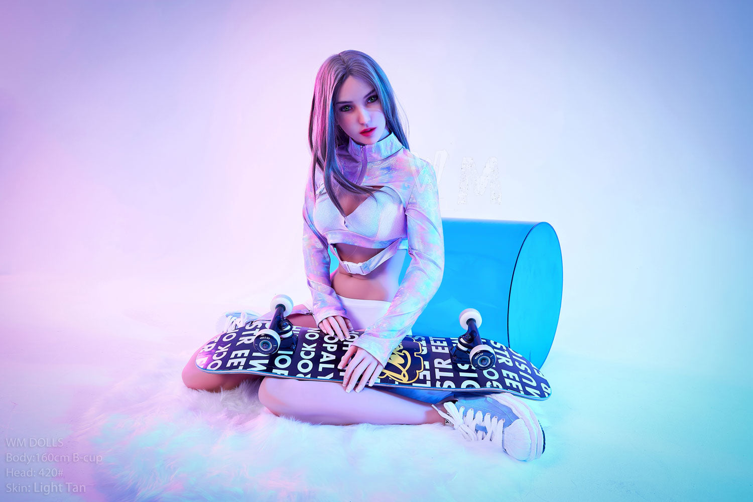 Setlla sex doll with skateboard. 160cm B-cup, Light Tan Skin, WM DOLLS