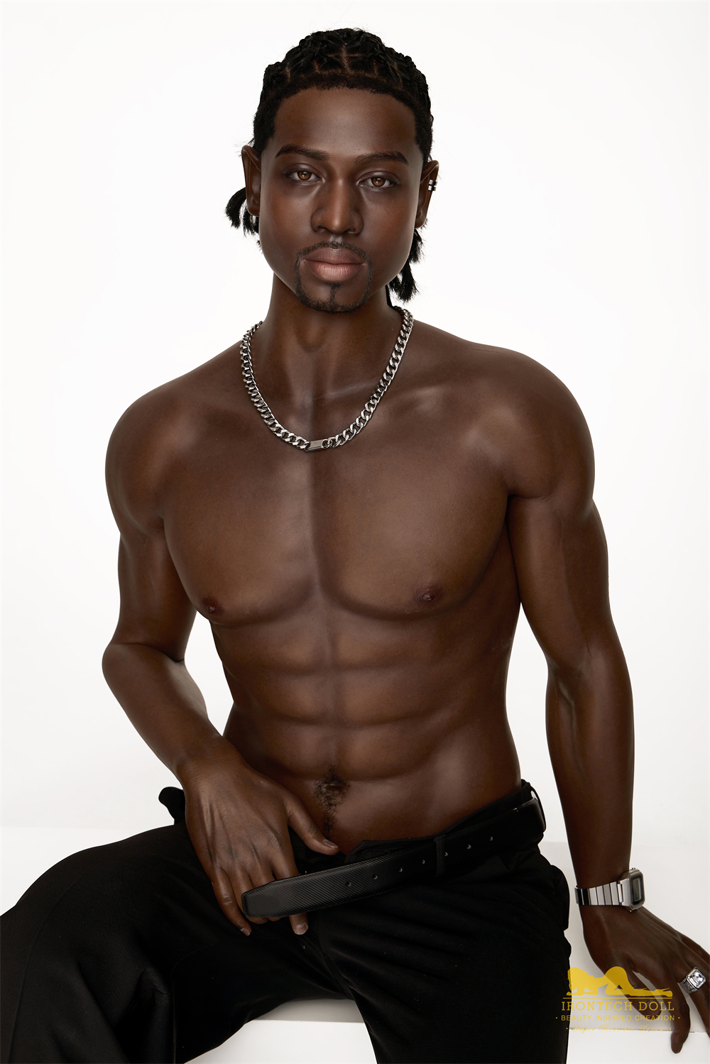 5ft8/176cm Silicone Male Sex Doll - James Black-Lilysuck