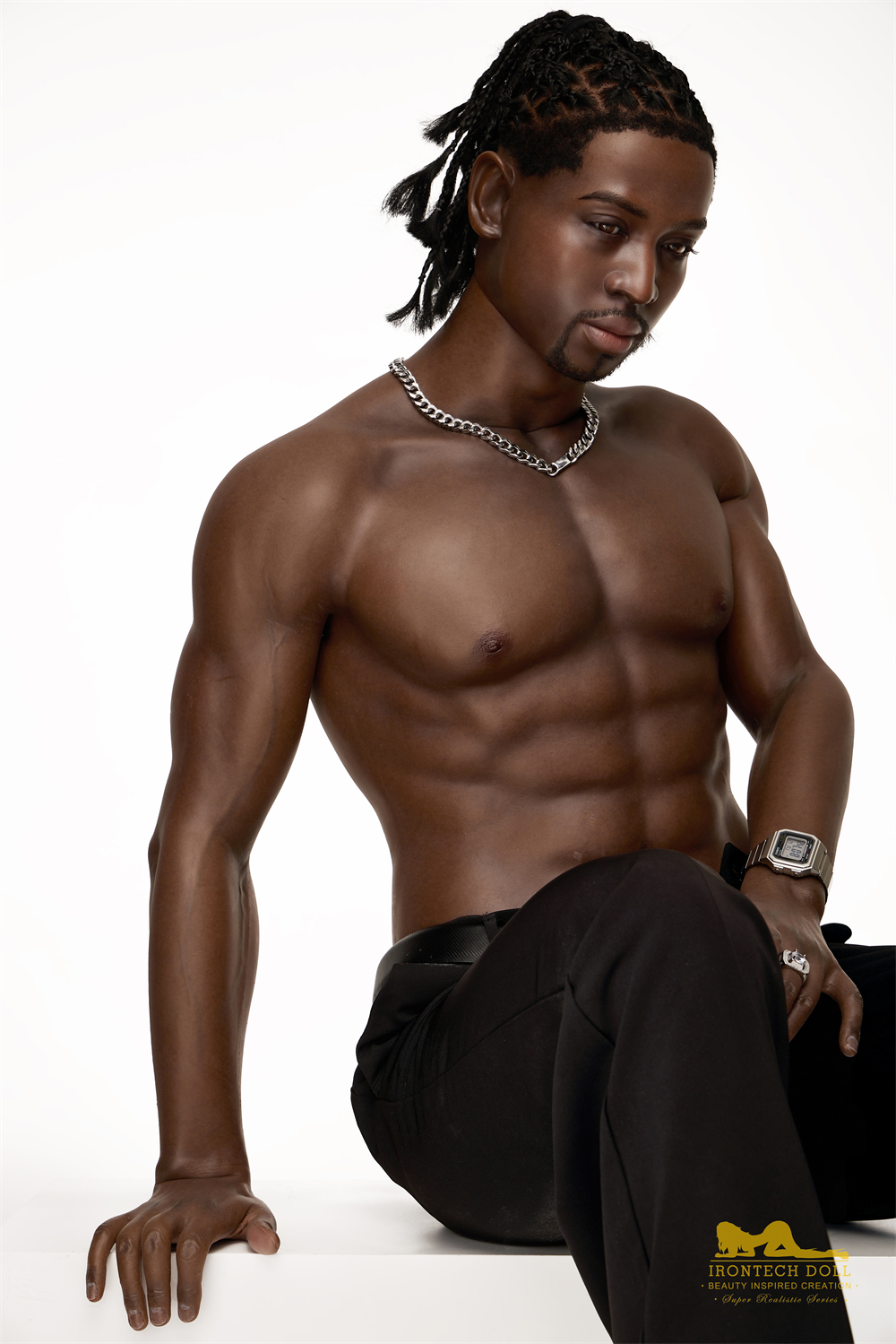 5ft8/176cm Silicone Male Sex Doll - James Black-Lilysuck