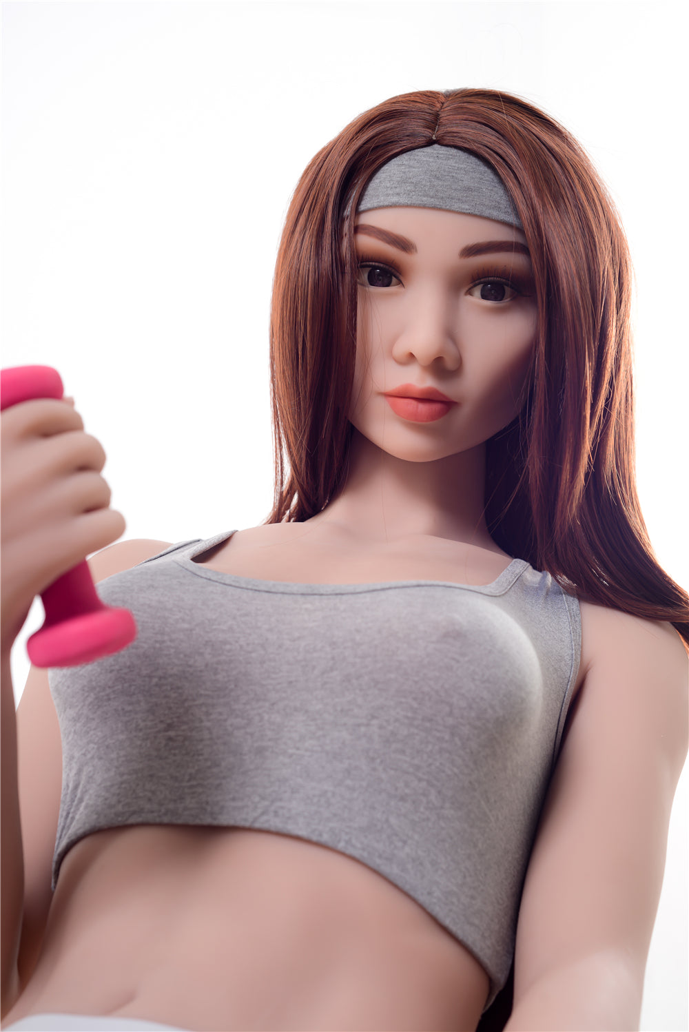 5ft5 Ayumi TPE sex doll in sportswear with dumbbell