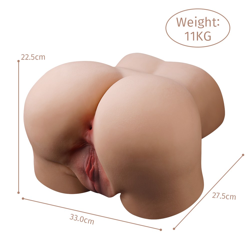 Sophia Auto torso sex doll showcasing realistic vagina and anus with dimensions 22.5cm x 33.0cm x 27.5cm, and weight 11KG, manufactured by Lilysuck.