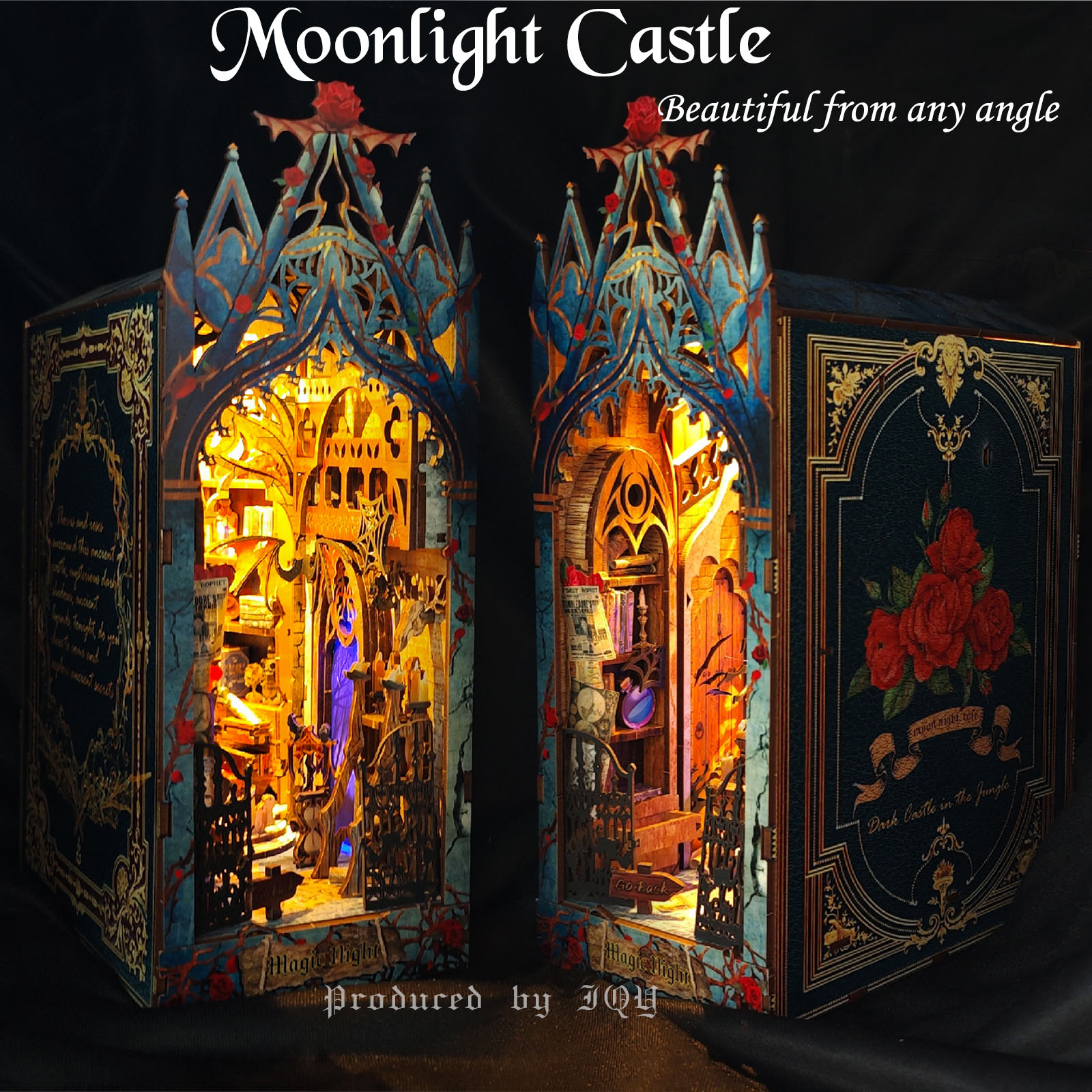 Moonlight Castle DIY Book Nook Kit-Book Nook World