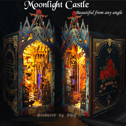 Moonlight Castle DIY Book Nook Kit-Book Nook World