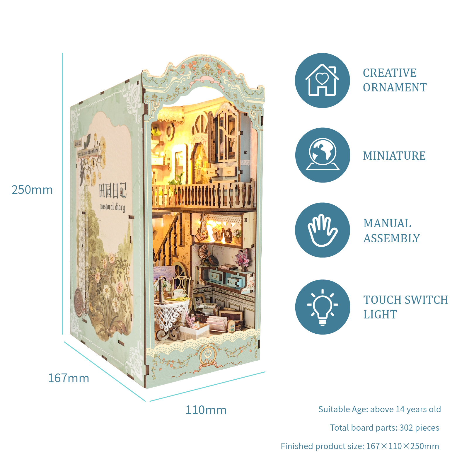 Pastoral Style DIY Book Nook Kit-Book Nook World