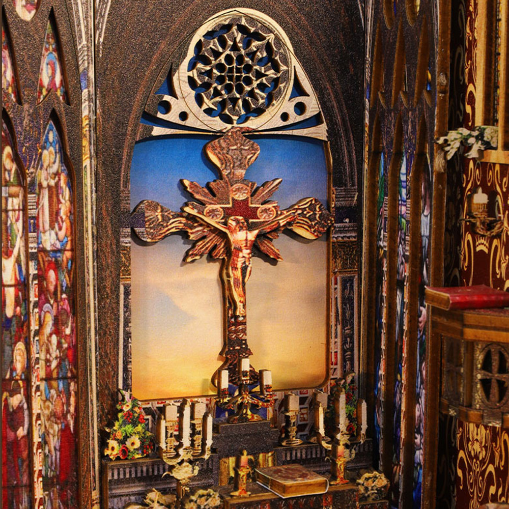 Sacred Serenity DIY Book Nook Kit (with music box)-Book Nook World