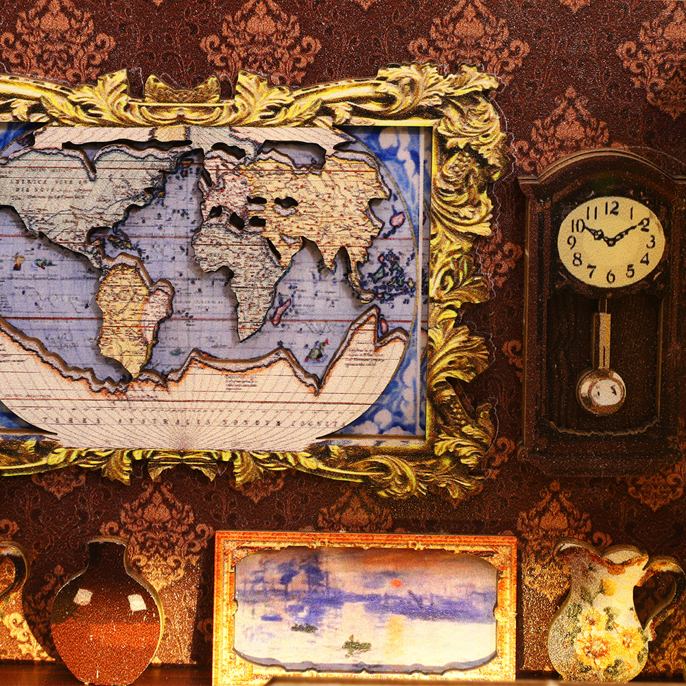 Library of Books DIY Book Nook Kit （With Music Box)-Book Nook World